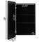 Basicwise Multi-Purpose Aluminum Bathroom Storage Medicine Cabinet - Beveled Edge Mirror and Sleek Round Corner Frame with 2 Adjustable Shelves, Recessed or Surface Mount Installation, Black Finish